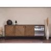 Casa Padrino Luxus Sideboard mit 4 Türen Braun 210 cm - Luxus Möbel