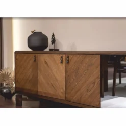 Casa Padrino Luxus Sideboard mit 4 Türen Braun 210 cm - Luxus Möbel