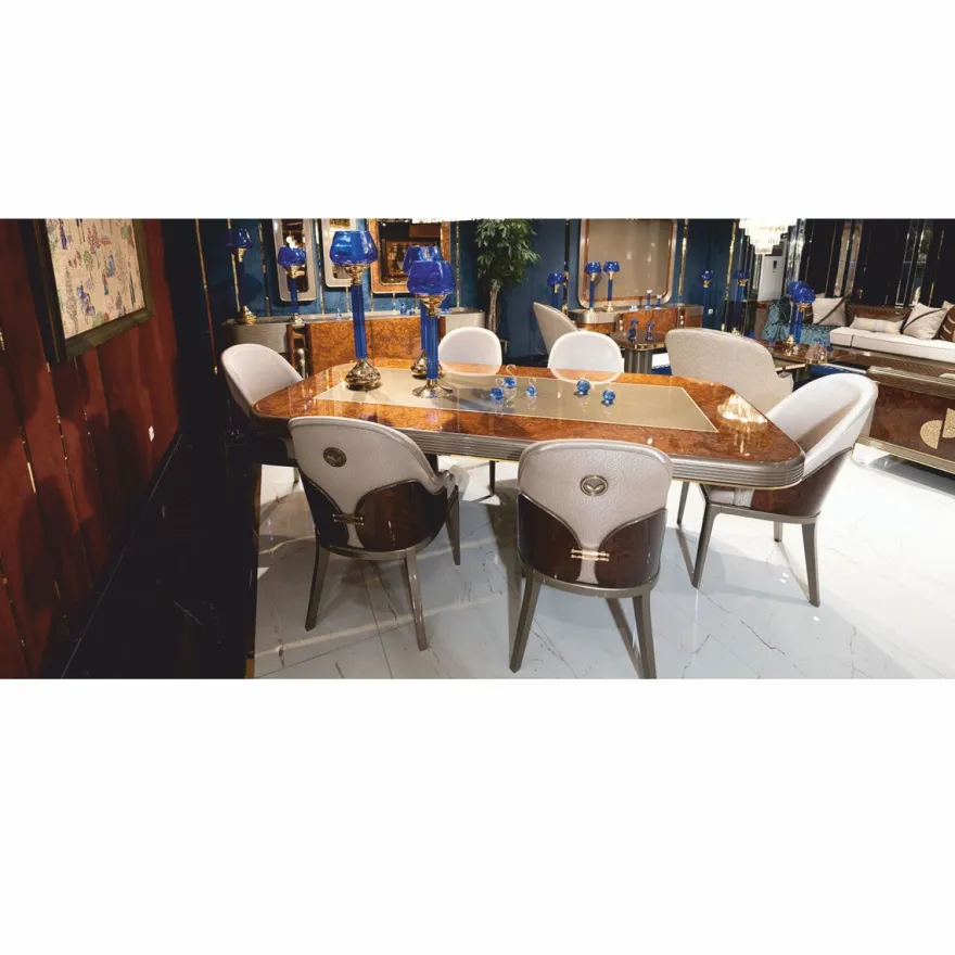 Casa Padrino Luxus Sideboard mit 4 Türen Braun / Grau / Gold 251,5 cm - Luxus Möbel