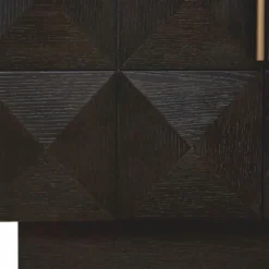Casa Padrino Luxus Sideboard mit 4 Türen und Travertinplatte Dunkelbraun / Beige 170 cm