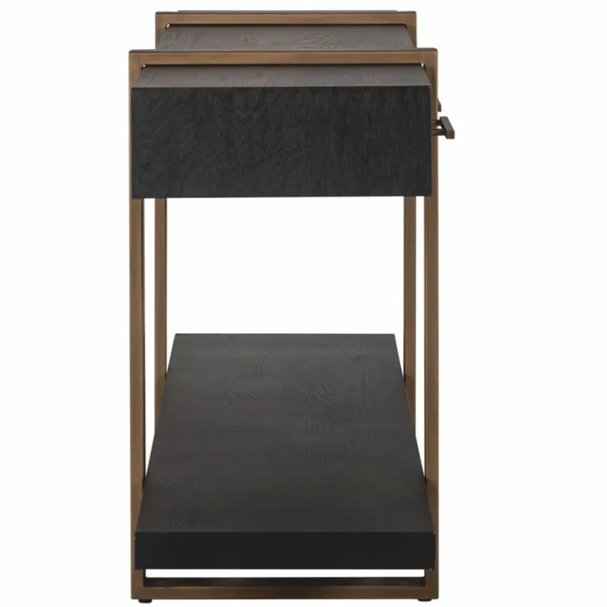 Casa Padrino Luxus Sideboard Schwarz / Antik Messing 180 cm - Luxus Möbel