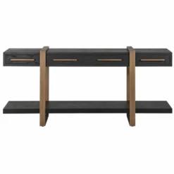 Casa Padrino Luxus Sideboard Schwarz / Antik Messing 180 cm - Luxus Möbel
