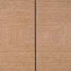 Casa Padrino Luxus Sideboard Naturfarben / Messing 180 x 50 x H. 80,5 cm - Eichenfurnier Schrank mit 4 Türen - Luxus Möbel - Hotel Möbel - Luxus Einrichtung