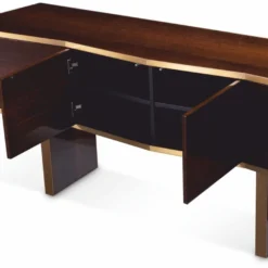 Casa Padrino Luxus Sideboard Braun / Messing 180,5 cm - Luxus Hotel Möbel