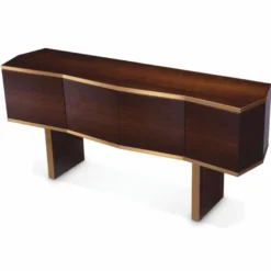 Casa Padrino Luxus Sideboard Braun / Messing 180,5 cm - Luxus Hotel Möbel