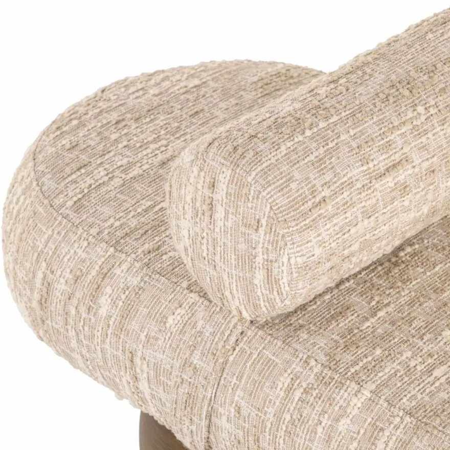 Casa Padrino Luxus Sitzbank Beige / Braun 148 cm - Luxus Hotel Möbel