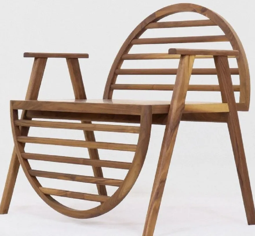Casa Padrino Luxus Sitzbank Braun 86 x 58 x H. 81 cm - Massivholz Bank mit Armlehnen - Garten Terrassen Gastronomie Möbel