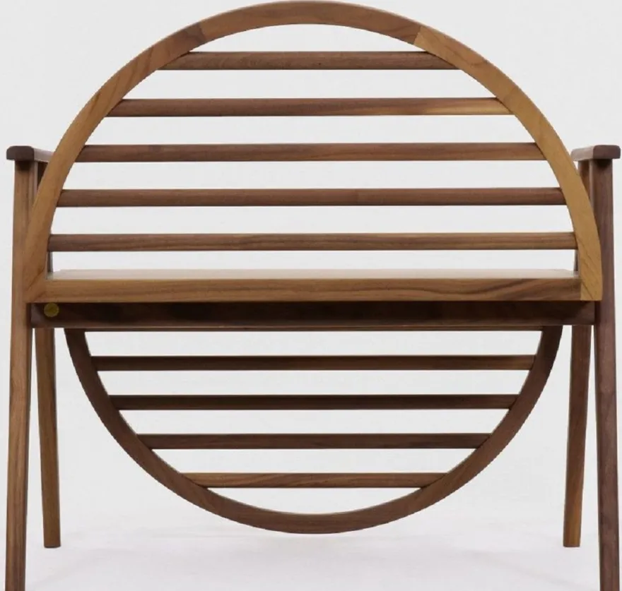 Casa Padrino Luxus Sitzbank Braun 86 x 58 x H. 81 cm - Massivholz Bank mit Armlehnen - Garten Terrassen Gastronomie Möbel
