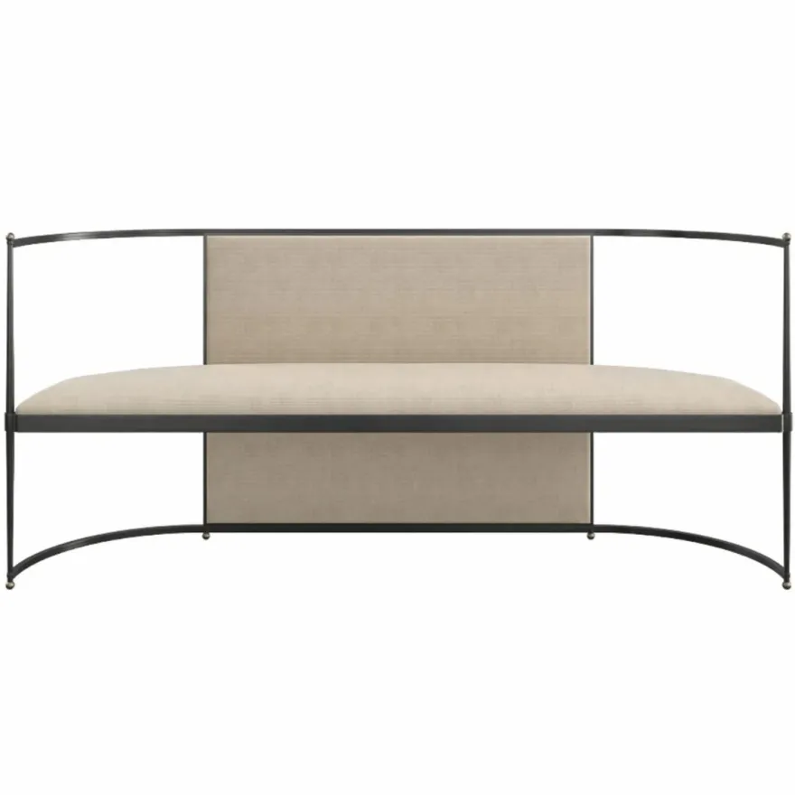 Casa Padrino Luxus Sitzbank Beige / Bronze / Gold 170 cm - Wohnzimmer & Hotel Möbel