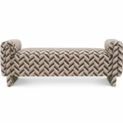 Casa Padrino Luxus Sitzbank Braun 156 cm - Wohnzimmer & Hotel Möbel