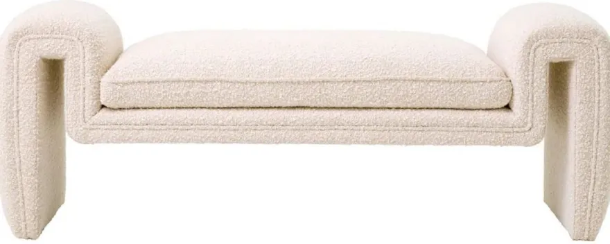 Casa Padrino Luxus Sitzbank Creme 144 cm - Luxus Qualität