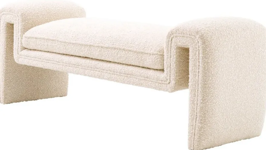 Casa Padrino Luxus Sitzbank Creme 144 cm - Luxus Qualität