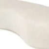 Casa Padrino Luxus Sitzbank Cremefarben 149 x 65,5 x H. 41 cm - Gebogene Bank - Wohnzimmer Möbel - Hotel Möbel - Luxus Kollektion