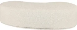 Casa Padrino Luxus Sitzbank Cremefarben 149 x 65,5 x H. 41 cm - Gebogene Bank - Wohnzimmer Möbel - Hotel Möbel - Luxus Kollektion
