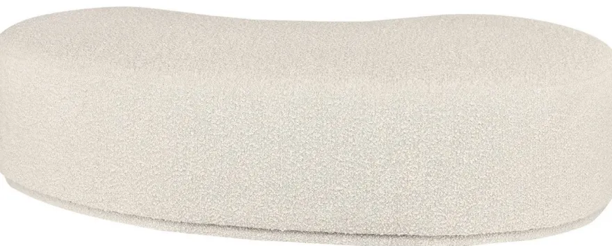 Casa Padrino Luxus Sitzbank Cremefarben 149 x 65,5 x H. 41 cm - Gebogene Bank - Wohnzimmer Möbel - Hotel Möbel - Luxus Kollektion