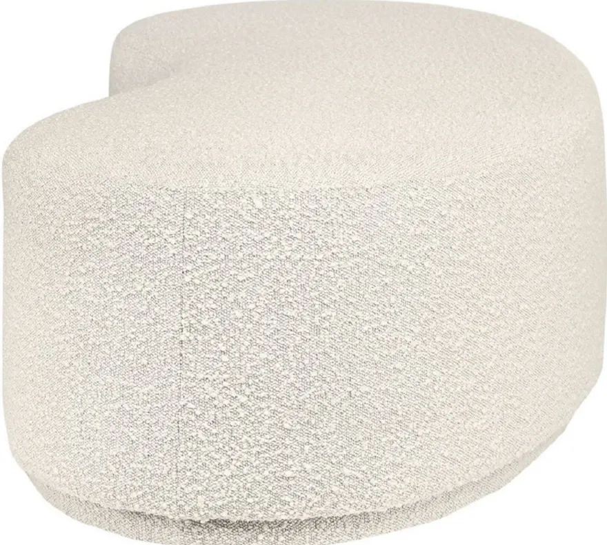 Casa Padrino Luxus Sitzbank Cremefarben 149 x 65,5 x H. 41 cm - Gebogene Bank - Wohnzimmer Möbel - Hotel Möbel - Luxus Kollektion