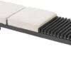Casa Padrino Luxus Sitzbank Creme / Bronze 140 x 44 x H. 45 cm - Gepolsterte Edelstahl Bank - Wohnzimmer Möbel - Hotel Möbel - Luxus Kollektion