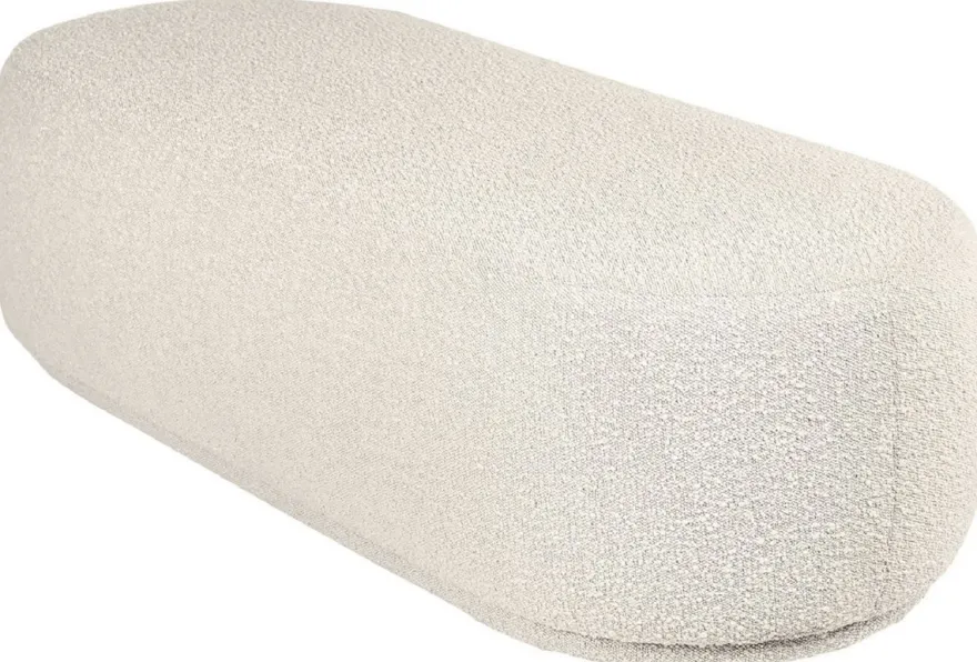 Casa Padrino Luxus Sitzbank Cremefarben 137,5 x 56,5 x H. 38 cm - Gepolsterte Wohnzimmer Bank - Wohnzimmer Möbel - Hotel Möbel - Luxus Kollektion