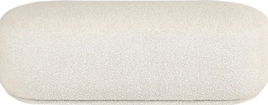 Casa Padrino Luxus Sitzbank Cremefarben 137,5 x 56,5 x H. 38 cm - Gepolsterte Wohnzimmer Bank - Wohnzimmer Möbel - Hotel Möbel - Luxus Kollektion