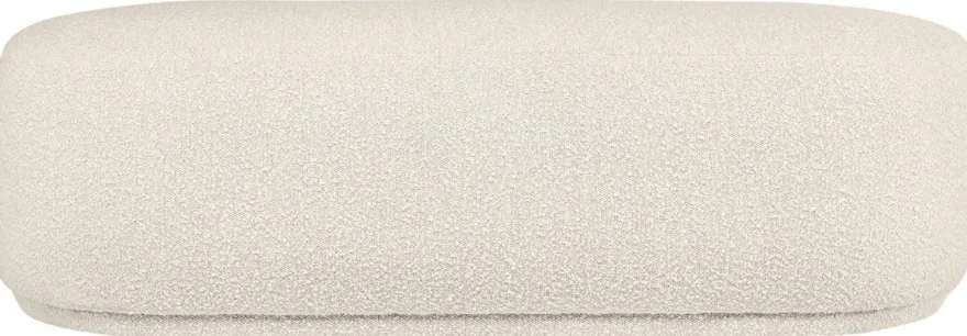Casa Padrino Luxus Sitzbank Cremefarben 137,5 x 56,5 x H. 38 cm - Gepolsterte Wohnzimmer Bank - Wohnzimmer Möbel - Hotel Möbel - Luxus Kollektion