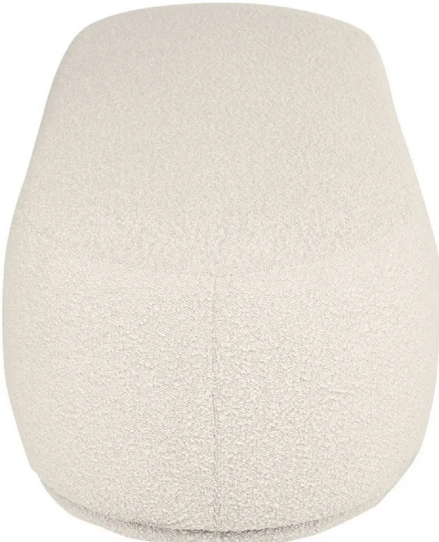 Casa Padrino Luxus Sitzbank Cremefarben 137,5 x 56,5 x H. 38 cm - Gepolsterte Wohnzimmer Bank - Wohnzimmer Möbel - Hotel Möbel - Luxus Kollektion