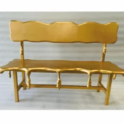 Casa Padrino Luxus Sitzbank / Gartenbank Gold 160 cm - Made in Italy