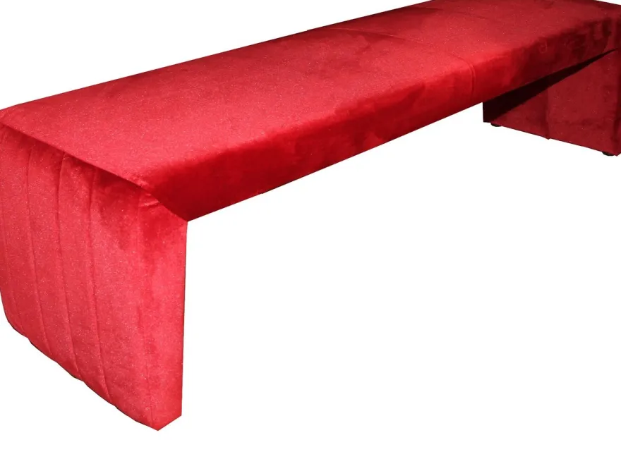 Casa Padrino Luxus Sitzbank in Bordeaux-Rot 181 x 50 x H. 48 cm - Luxus Sitzbank
