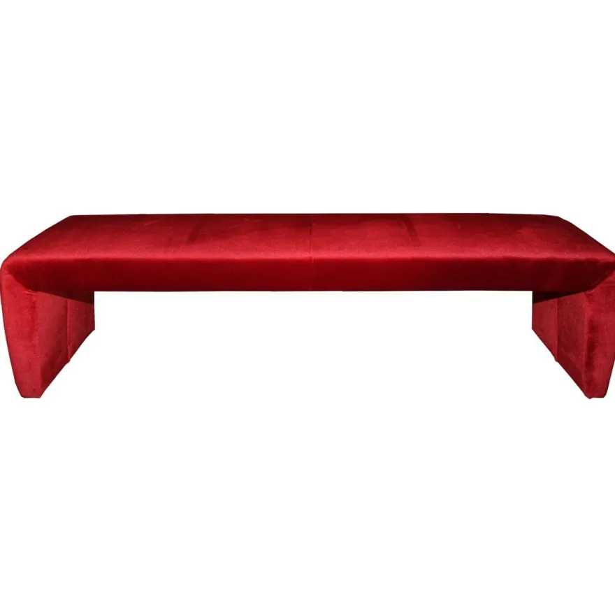 Casa Padrino Luxus Sitzbank in Bordeaux-Rot 181 x 50 x H. 48 cm - Luxus Sitzbank