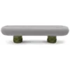 Casa Padrino Luxus Sitzbank Khaki 168 x 52 x H. 41 cm - Sitzbank mit Stoffbezug - Moderne Flur Möbel - Luxus Qualität