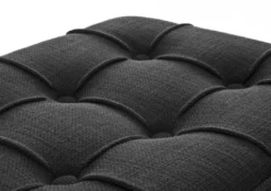Casa Padrino Luxus Sitzbank Mod2 in Panama Schwarz und poliertem Edelstahl 120 x 42,5 x H. 53,5 cm
