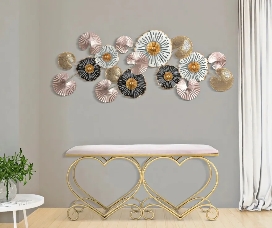 Casa Padrino Luxus Sitzbank Rosa / Gold 105 cm - Wohnzimmer & Schlafzimmer Möbel