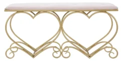 Casa Padrino Luxus Sitzbank Rosa / Gold 105 cm - Wohnzimmer & Schlafzimmer Möbel
