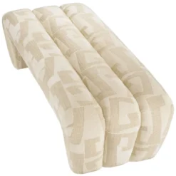 Casa Padrino Luxus Sitzbank Sandfarben 144 cm - Schlafzimmer & Hotel Möbel