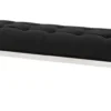 Casa Padrino Luxus Sitzbank Schwarz 129 x 50 x H. 58 cm - Luxus Kollektion