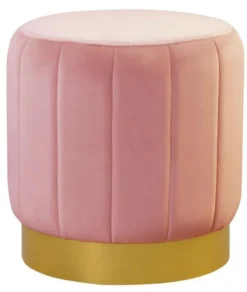 Casa Padrino Luxus Sitzhocker mit Gold Metall - Luxus Qualität - ALLE FARBEN - Neo Classic Rund Hocker - Möbel