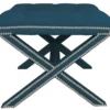 Casa Padrino Luxus Sitzhocker Eckig Kreuzhocker 56 x 54 x H 46 cm - Luxus Qualität - ALLE FARBEN - Neo Classic Vintage Style Hocker - Möbel