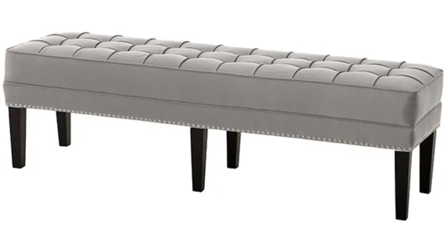 Casa Padrino Luxus Sitzhocker Chesterfield Leeds Grau Hocker - Möbel Schlafzimmer Wohnzimmer - Luxus Kollektion