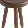 Casa Padrino Luxus Sitzhocker Braun Ø 31 x H. 45 cm - Massivholz Hocker - Runder Mindi Holz Sitzhocker - Luxus Möbel
