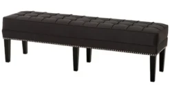 Casa Padrino Luxus Sitzhocker Chesterfield Leeds Dunkelgrau Hocker - Möbel Schlafzimmer Wohnzimmer - Luxus Kollektion