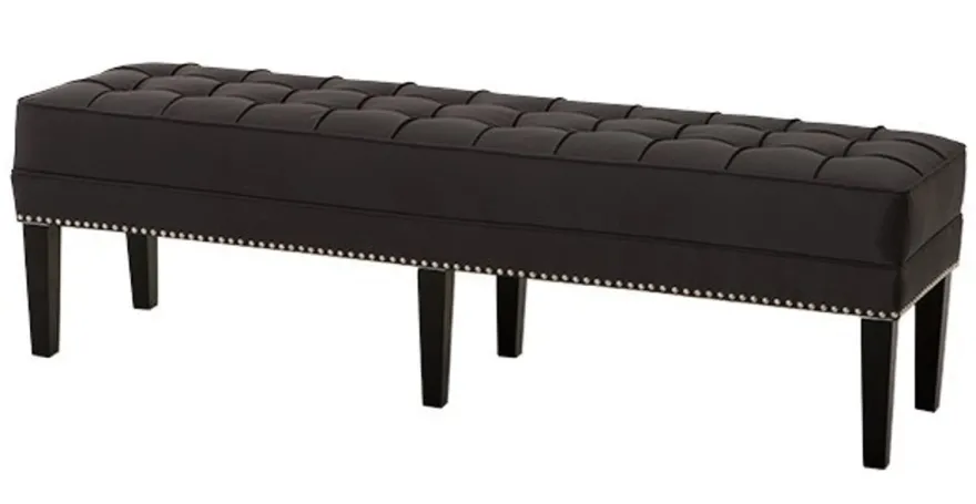 Casa Padrino Luxus Sitzhocker Chesterfield Leeds Dunkelgrau Hocker - Möbel Schlafzimmer Wohnzimmer - Luxus Kollektion