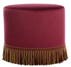 Casa Padrino Luxus Sitzhocker mit Kordeln - Luxus Qualität - ALLE FARBEN - Neo Classic Vintage Style Rund Hocker - Möbel