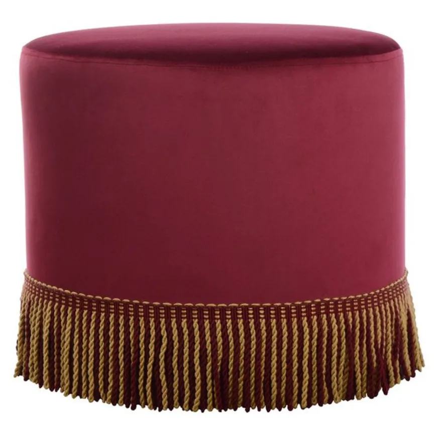Casa Padrino Luxus Sitzhocker mit Kordeln - Luxus Qualität - ALLE FARBEN - Neo Classic Vintage Style Rund Hocker - Möbel