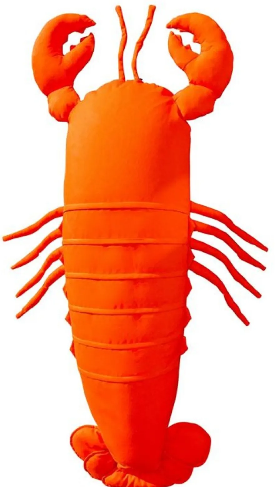 Casa Padrino Luxus Sitzsack Hummer Orange 200 x 70 x H. 35 cm - Schwimmender Sitzsack - Handgefertigtes Sitzkissen - Garten Deko - Terrassen Deko - Pool Deko - Luxus Accessoires