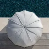 Casa Padrino Luxus Sitzsack Seeigel Grau Ø 90 x H. 45 cm - Schwimmender Sitzsack - Handgefertigtes Sitzkissen - Garten Deko - Terrassen Deko - Pool Deko - Luxus Accessoires