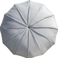 Casa Padrino Luxus Sitzsack Seeigel Grau Ø 90 x H. 45 cm - Schwimmender Sitzsack - Handgefertigtes Sitzkissen - Garten Deko - Terrassen Deko - Pool Deko - Luxus Accessoires
