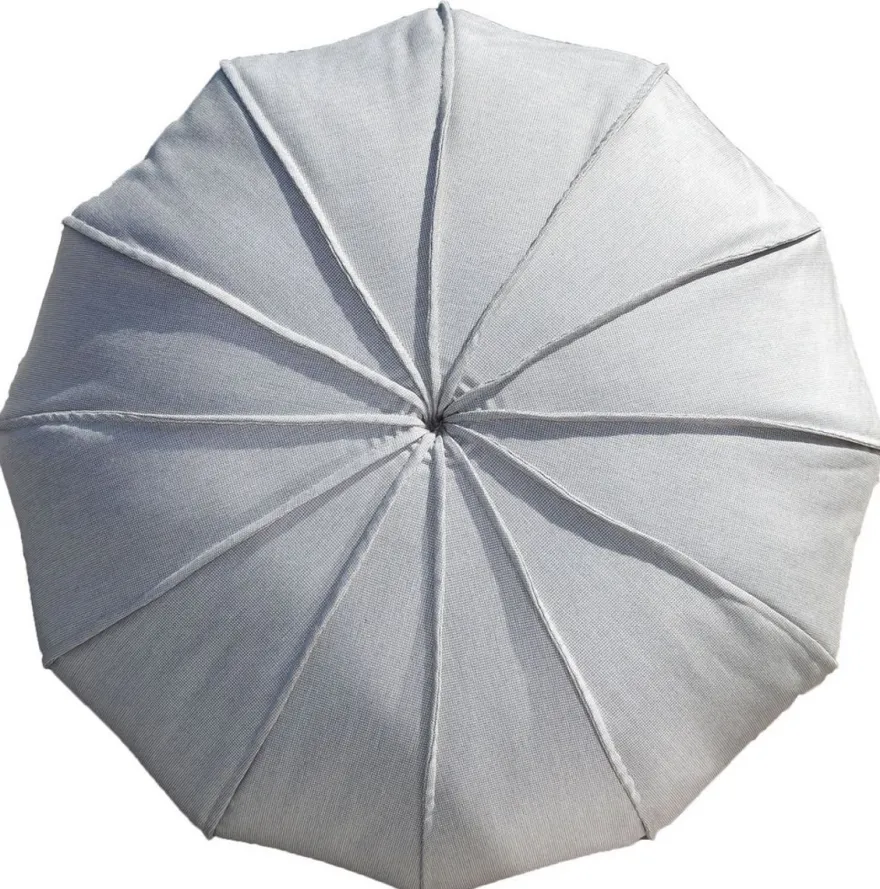 Casa Padrino Luxus Sitzsack Seeigel Grau Ø 90 x H. 45 cm - Schwimmender Sitzsack - Handgefertigtes Sitzkissen - Garten Deko - Terrassen Deko - Pool Deko - Luxus Accessoires