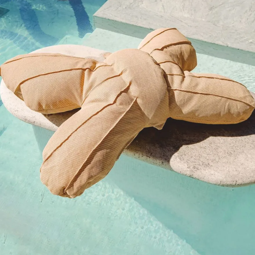 Casa Padrino Luxus Sitzsack Schmetterling Beige 130 cm - Schwimmender Sitzsack