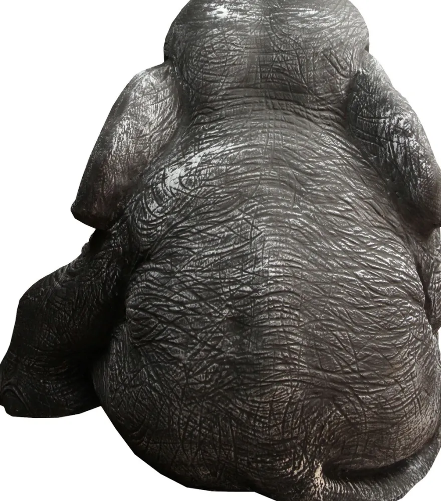 Casa Padrino Luxus Skulptur Elefant Dunkelgrau 55 x 53 x H. 53 cm - Limited Edition
