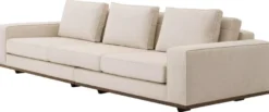 Casa Padrino Luxus Sofa Beige / Braun 286 x 110 x H. 80 cm - Wohnzimmer Sofa mit Kissen - Wohnzimmer Möbel - Luxus Möbel - Wohnzimmer Einrichtung - Luxus Einrichtung - Luxus Qualität