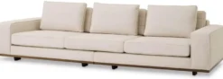 Casa Padrino Luxus Sofa Beige / Braun 286 x 110 x H. 80 cm - Wohnzimmer Sofa mit Kissen - Wohnzimmer Möbel - Luxus Möbel - Wohnzimmer Einrichtung - Luxus Einrichtung - Luxus Qualität